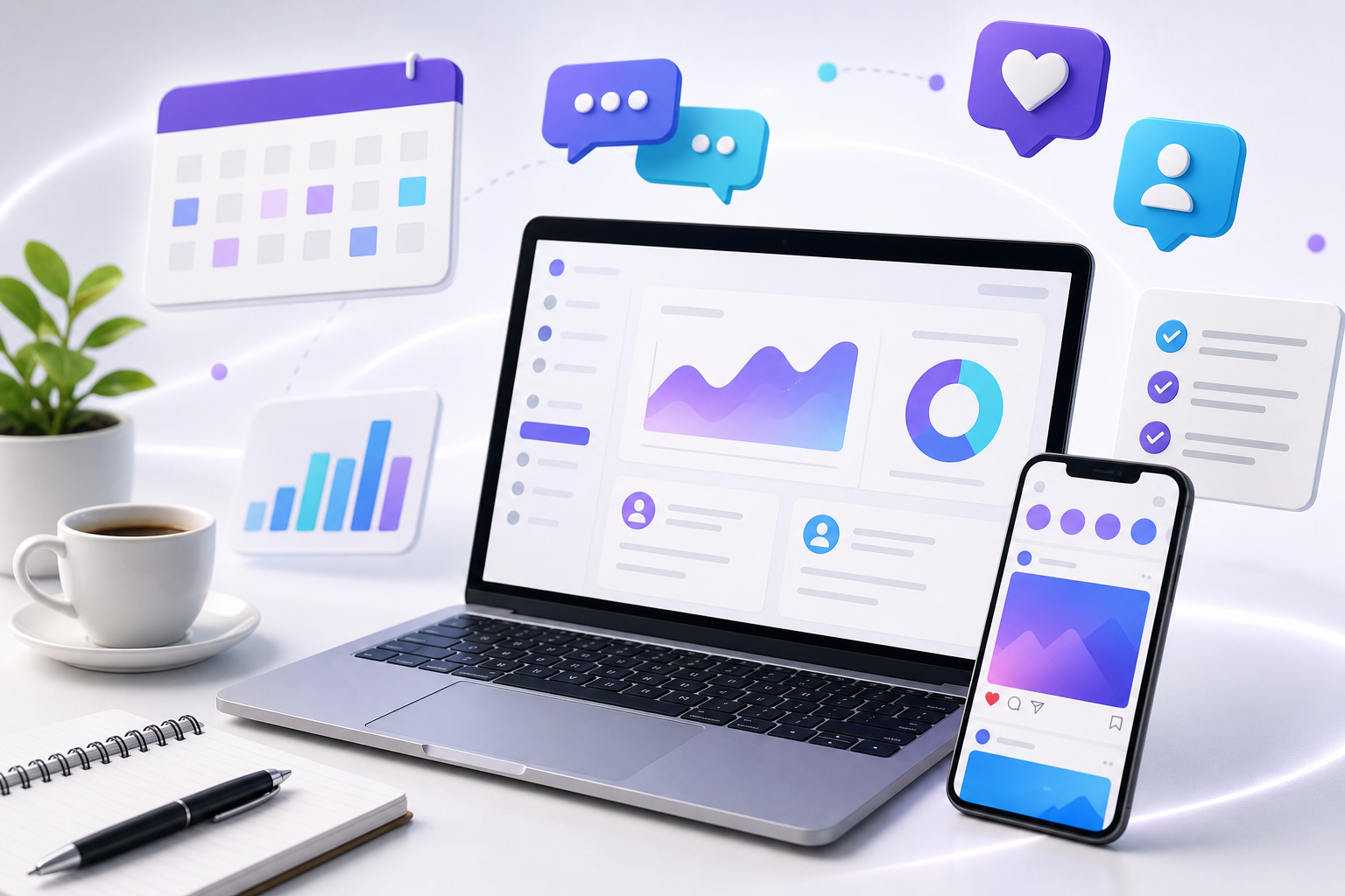 Product-themed illustration for Paying Social Media Jobs